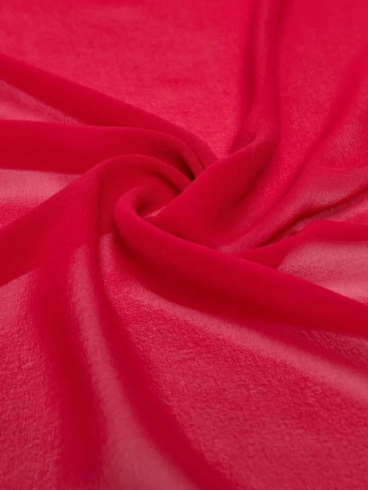 Silk georgette stole - GERANIUM