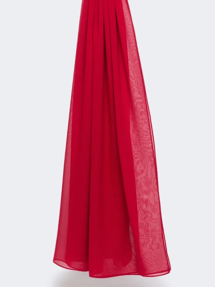 Silk georgette stole - GERANIUM