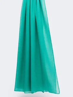 Silk georgette stole - GREEN