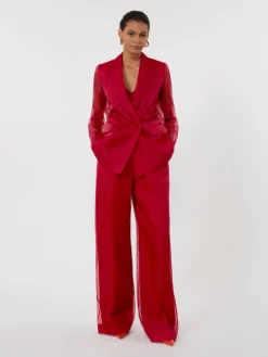 Silk organza blazer - GERANIUM