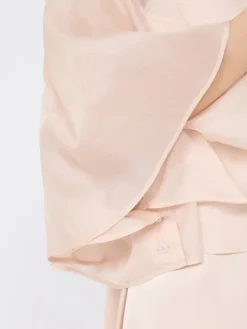 Silk organza cape - BEIGE PINK