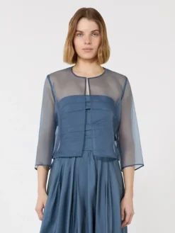 Silk organza cropped jacket - AVIO
