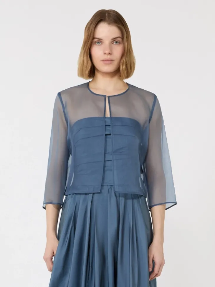 Silk organza cropped jacket - AVIO