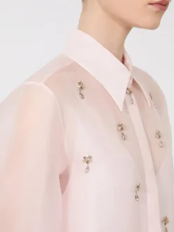 Silk organza shirt - PINK