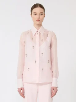 Silk organza shirt - PINK