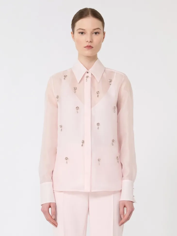 Silk organza shirt - PINK