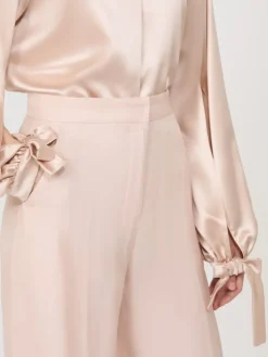 Silk satin shirt - POWDER