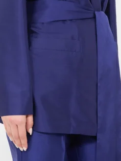 Silk shantung tunic - CORNFLOWER BLUE