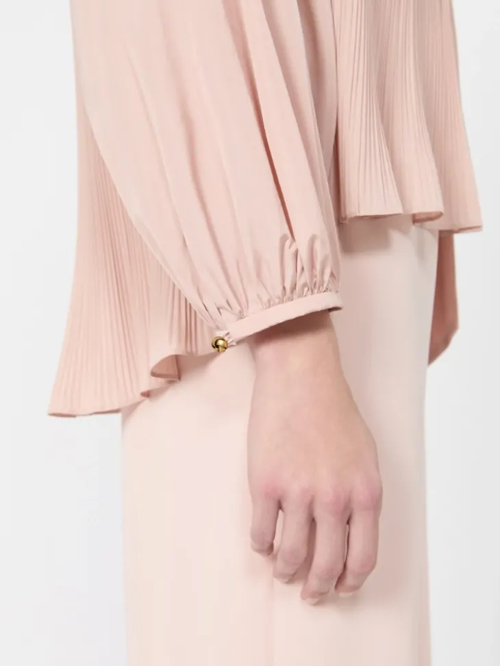 Silk taffeta blouse - POWDER
