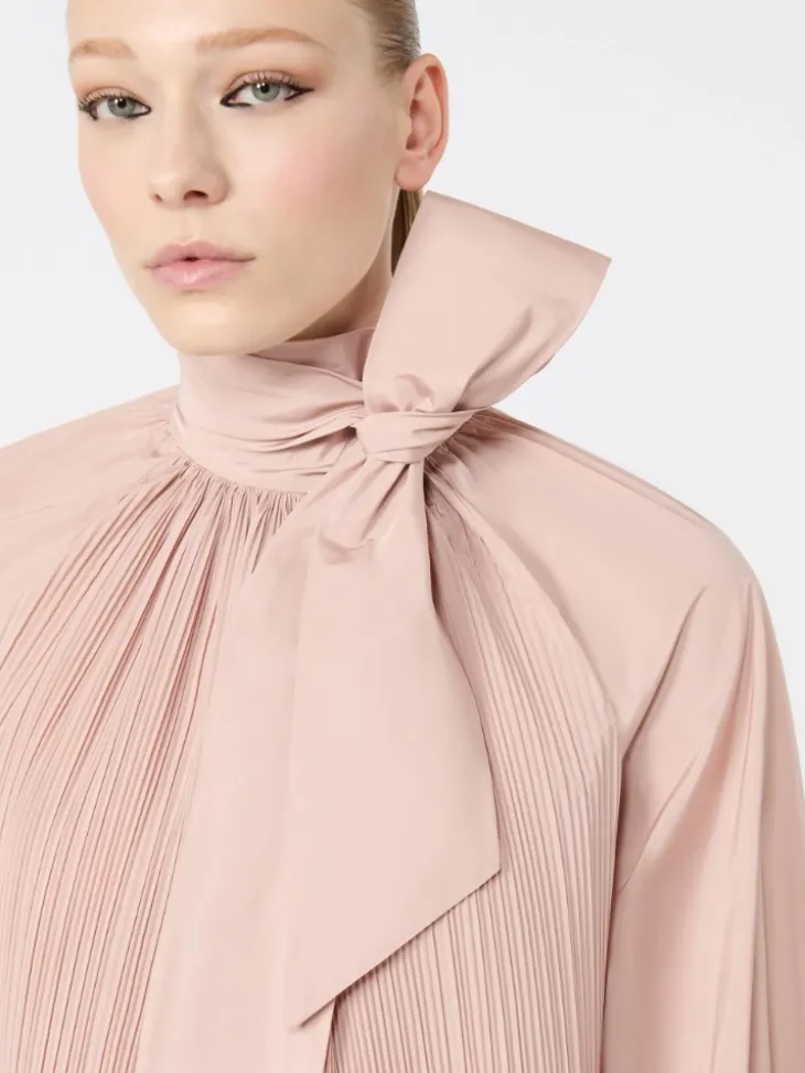 Silk taffeta blouse - POWDER