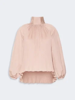 Silk taffeta blouse - POWDER