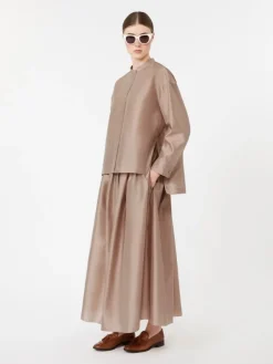 Silk-blend organza shirt - POWDER
