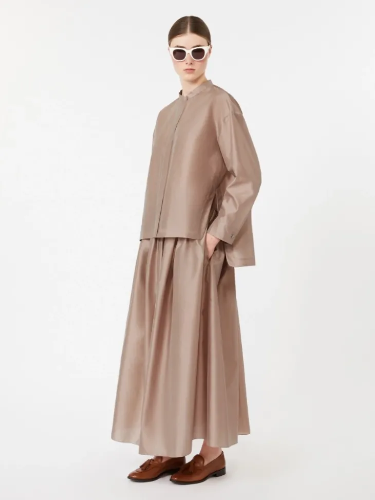 Silk-blend organza shirt - POWDER