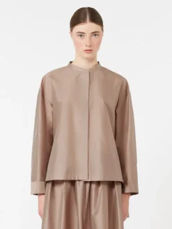 Silk-blend organza shirt - POWDER