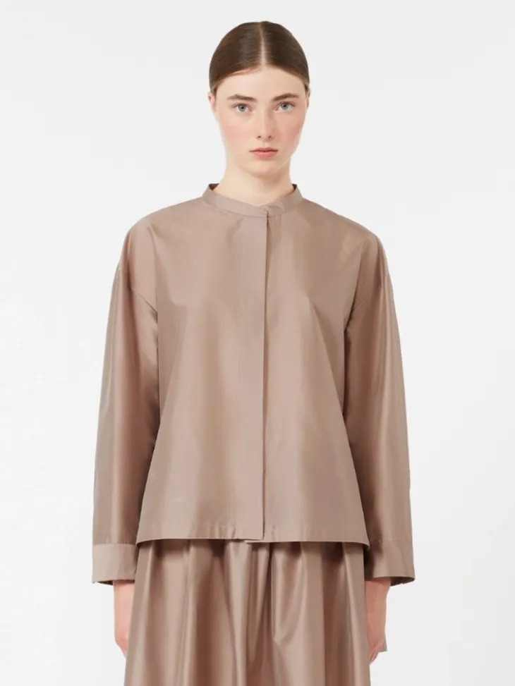 Silk-blend organza shirt - POWDER