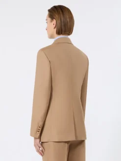 Single-breasted camel blazer - CAMEL