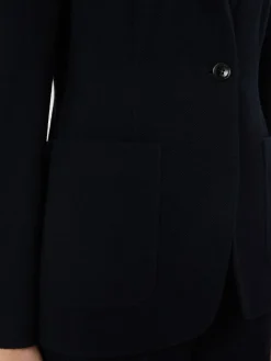 Single-breasted piqué jersey blazer - ULTRAMARINE
