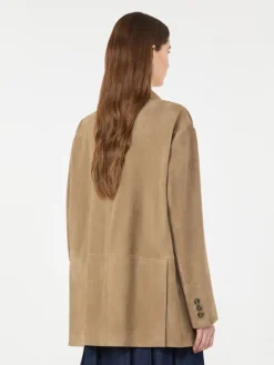 Single-breasted suede blazer - MUD