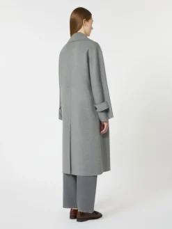 Single-breasted wool coat - MEDIUM GREY