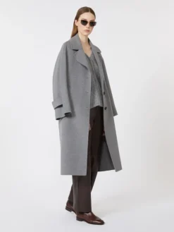 Single-breasted wool coat - MEDIUM GREY