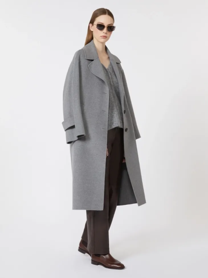 Single-breasted wool coat - MEDIUM GREY