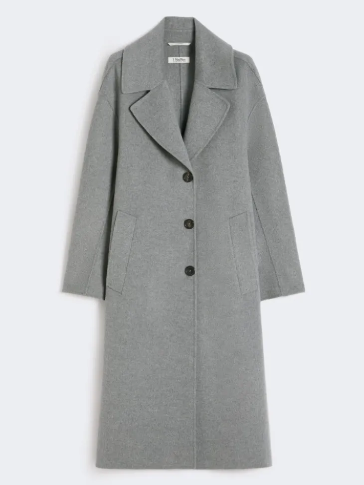 Single-breasted wool coat - MEDIUM GREY