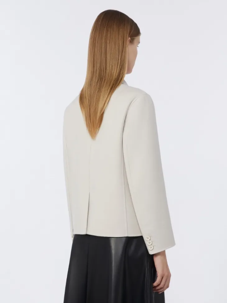 Single-breasted wool jacket - IVORY
