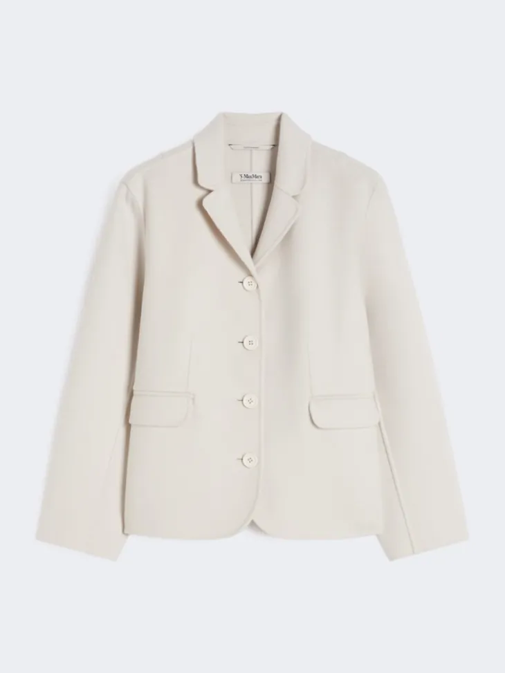 Single-breasted wool jacket - IVORY
