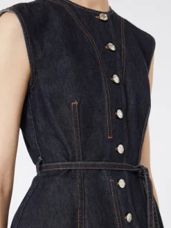 Sleeveless denim top - MIDNIGHTBLUE
