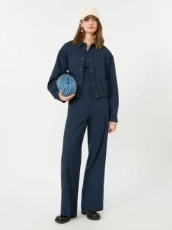 Sleeveless stretch viscose sweater - NAVY