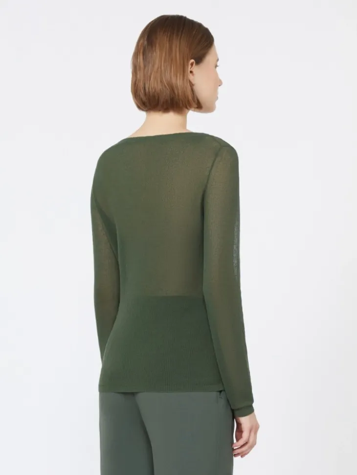 Slim-fit cotton-blend sweater - KAKI