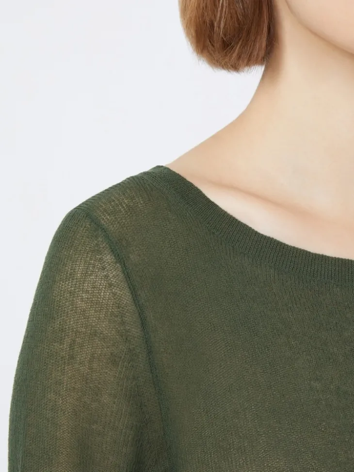 Slim-fit cotton-blend sweater - KAKI