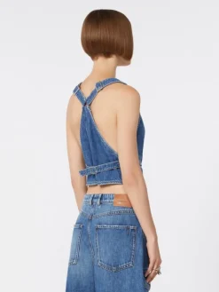 Slim-fit denim gilet - MIDNIGHTBLUE