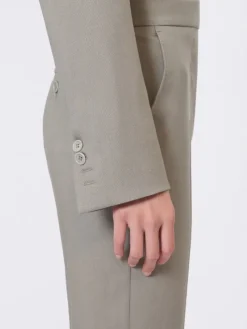 Slim-fit jacket in wool, mohair and silk - MEDIUM GREY