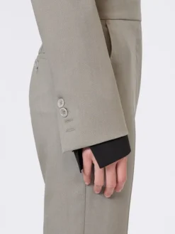 Slim-fit jacket in wool, mohair and silk - MEDIUM GREY