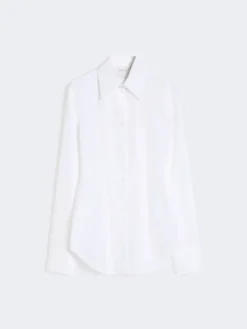 Slim-fit poplin shirt - OPTICAL WHITE