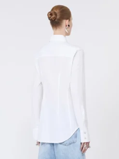 Slim-fit poplin shirt - OPTICAL WHITE