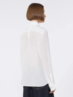 Slim-fit silk shirt - WHITE