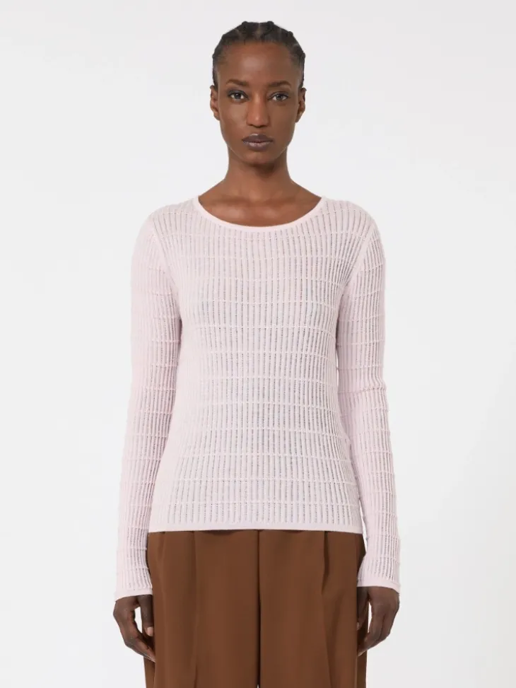 Slim-fit wool and silk sweater - PINK