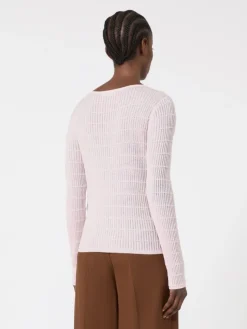Slim-fit wool and silk sweater - PINK