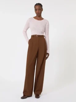 Slim-fit wool and silk sweater - PINK
