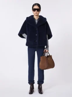 Small Nubuck leather Marine bag - DARK BROWN