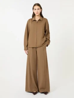 Soft scuba jersey jacket - BROWN