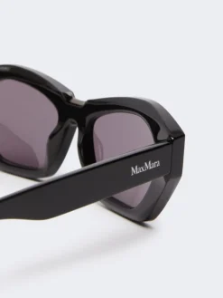 Square bold sunglasses - BLACK