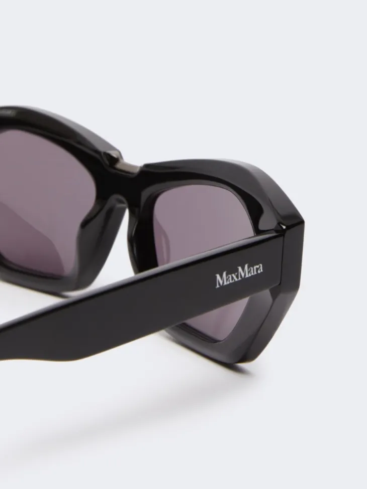 Square bold sunglasses - BLACK