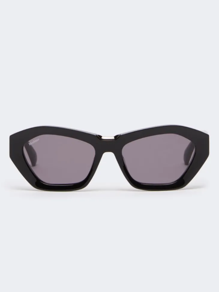 Square bold sunglasses - BLACK