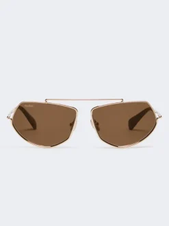 Square sunglasses - BROWN