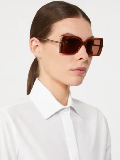 Square sunglasses - RUST