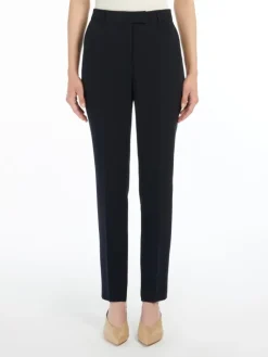 Straight-fit cady trousers - NAVY