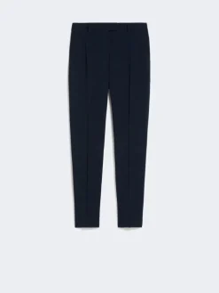 Straight-fit cady trousers - NAVY